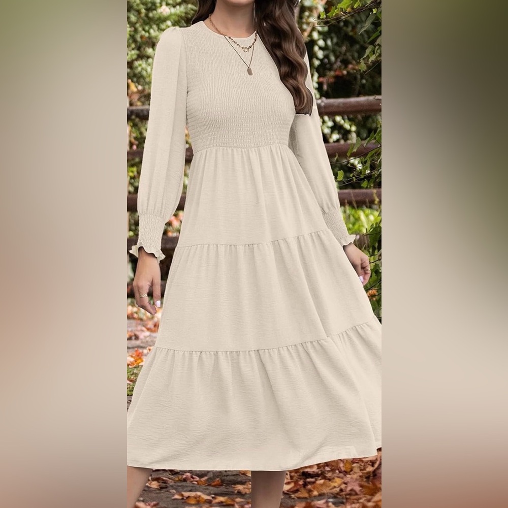 Elegant Cream Maxi Dress